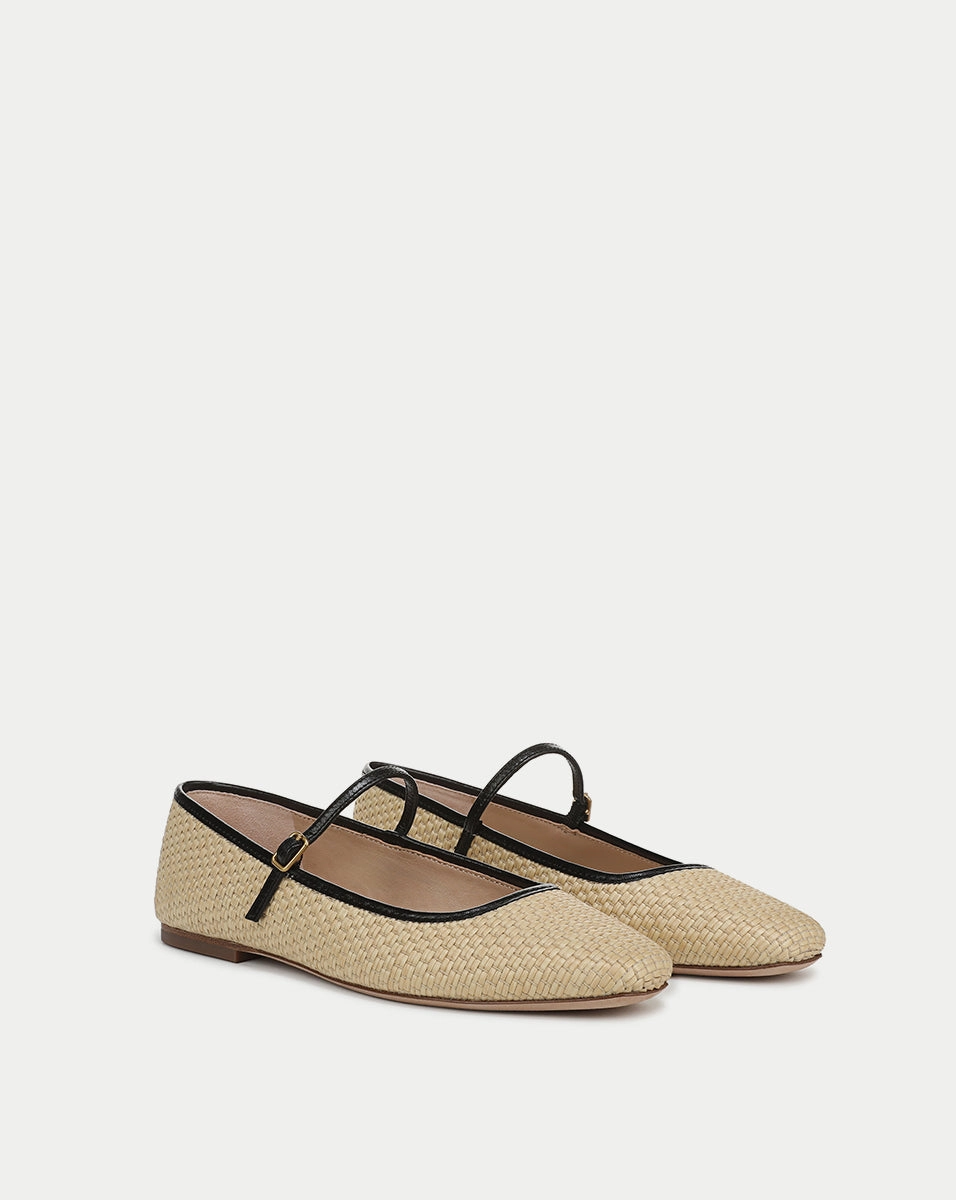 Ellie Raffia Flat