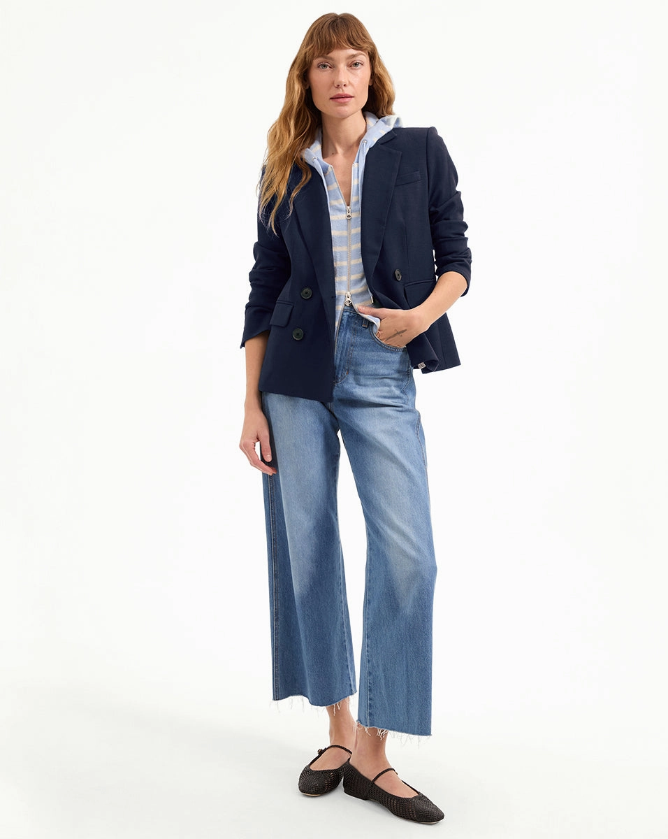 Ellie Woven-Leather Flat