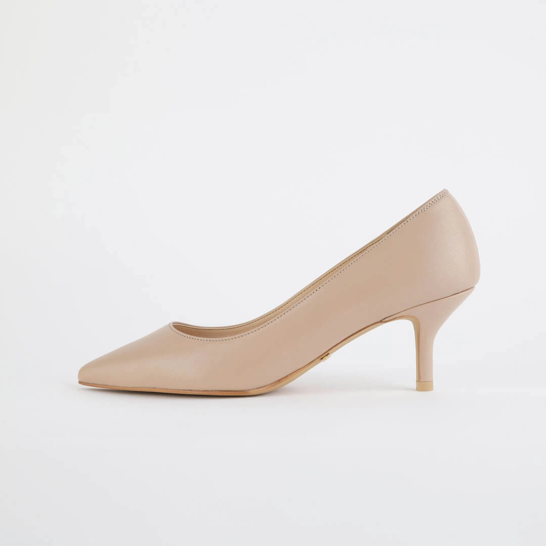 ELODIE - leather kitten heels
