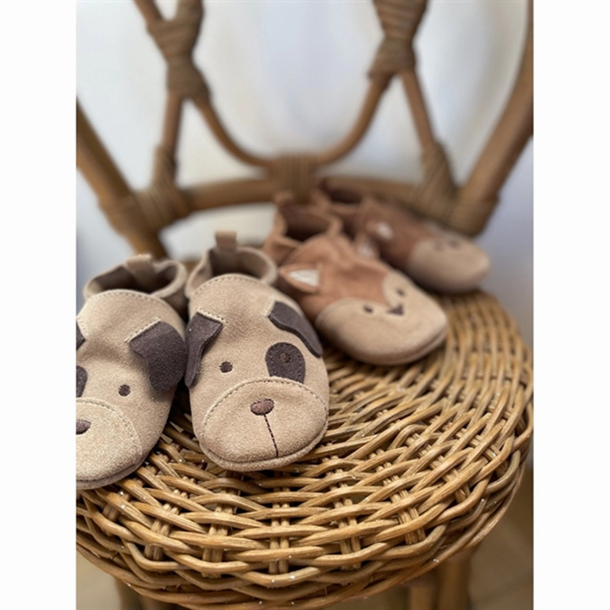 En Fant Slippers Animal Suede Affogat