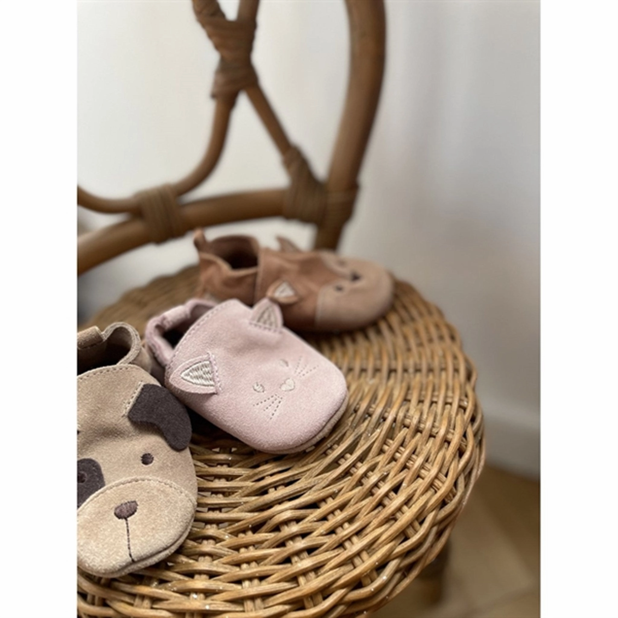 En Fant Slippers Animal Suede Affogat