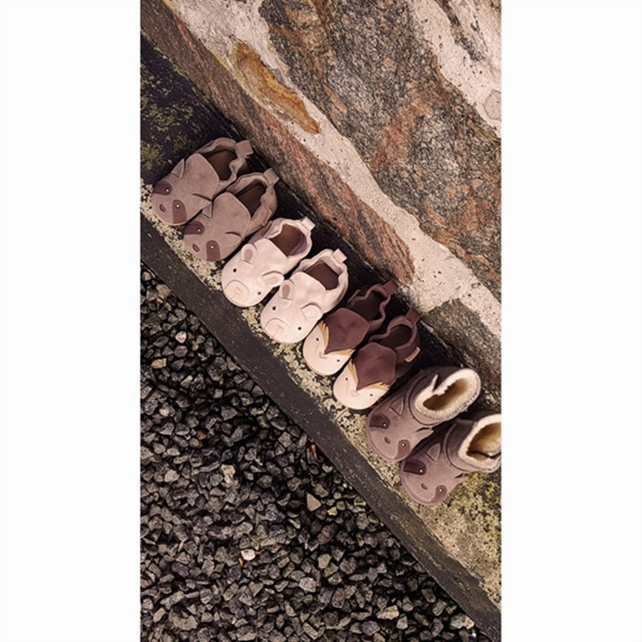 En Fant Slippers Ruskind Rose Dust