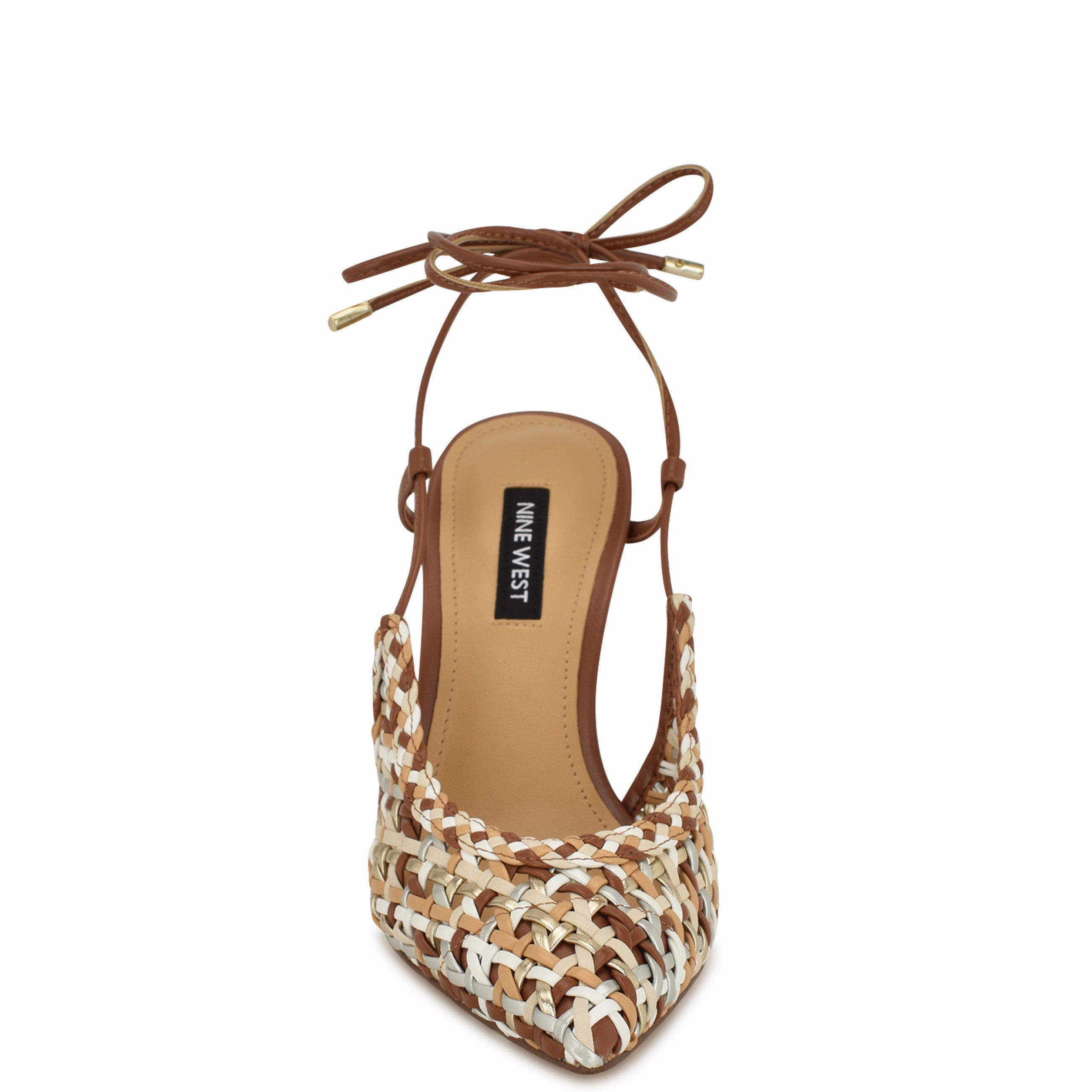 Fessla Woven Ankle Wrap Pumps
