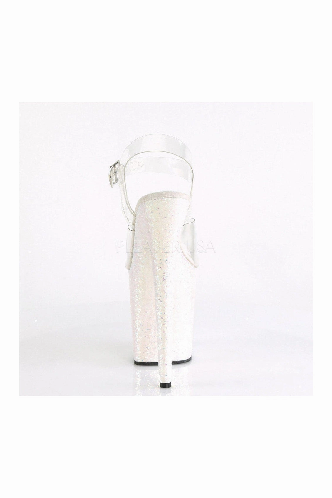 FLAMINGO-808LG Platform Sandal | Clear Vinyl