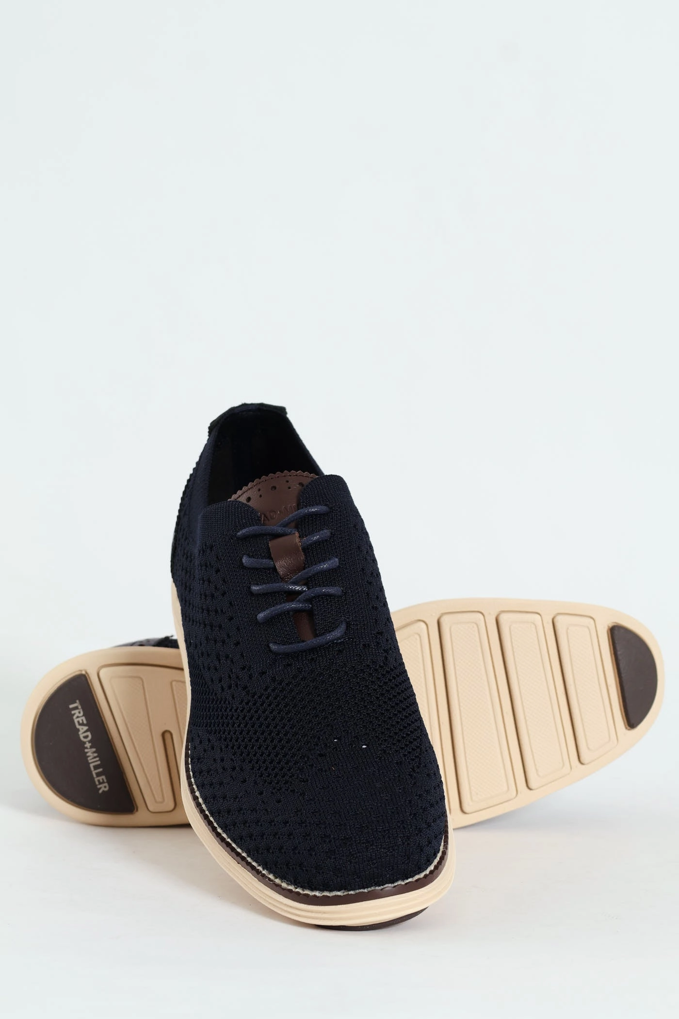 Flye Knit Smart Casual Lace Up Shoe - Navy