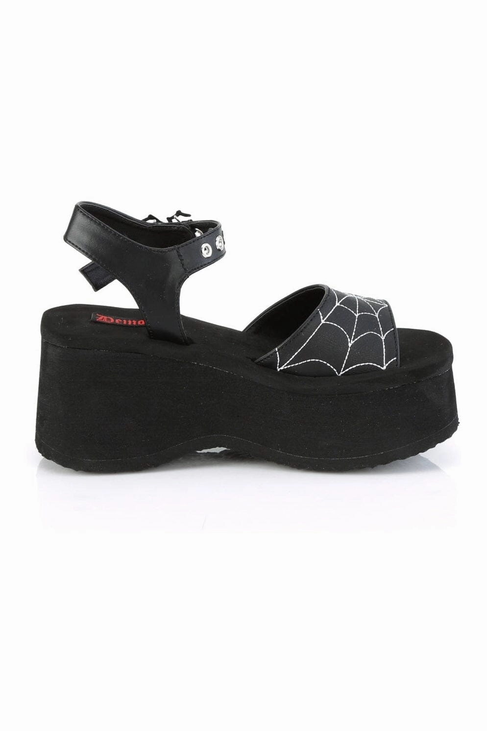 FUNN-10 Black Vegan Leather Sandal