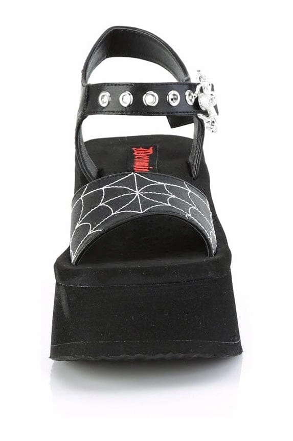 FUNN-10 Black Vegan Leather Sandal