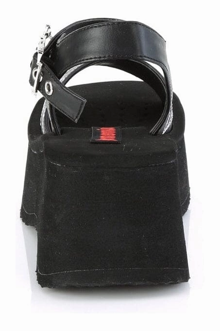 FUNN-10 Black Vegan Leather Sandal
