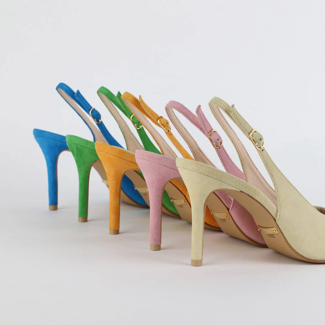 GOYA - suede slingback pumps