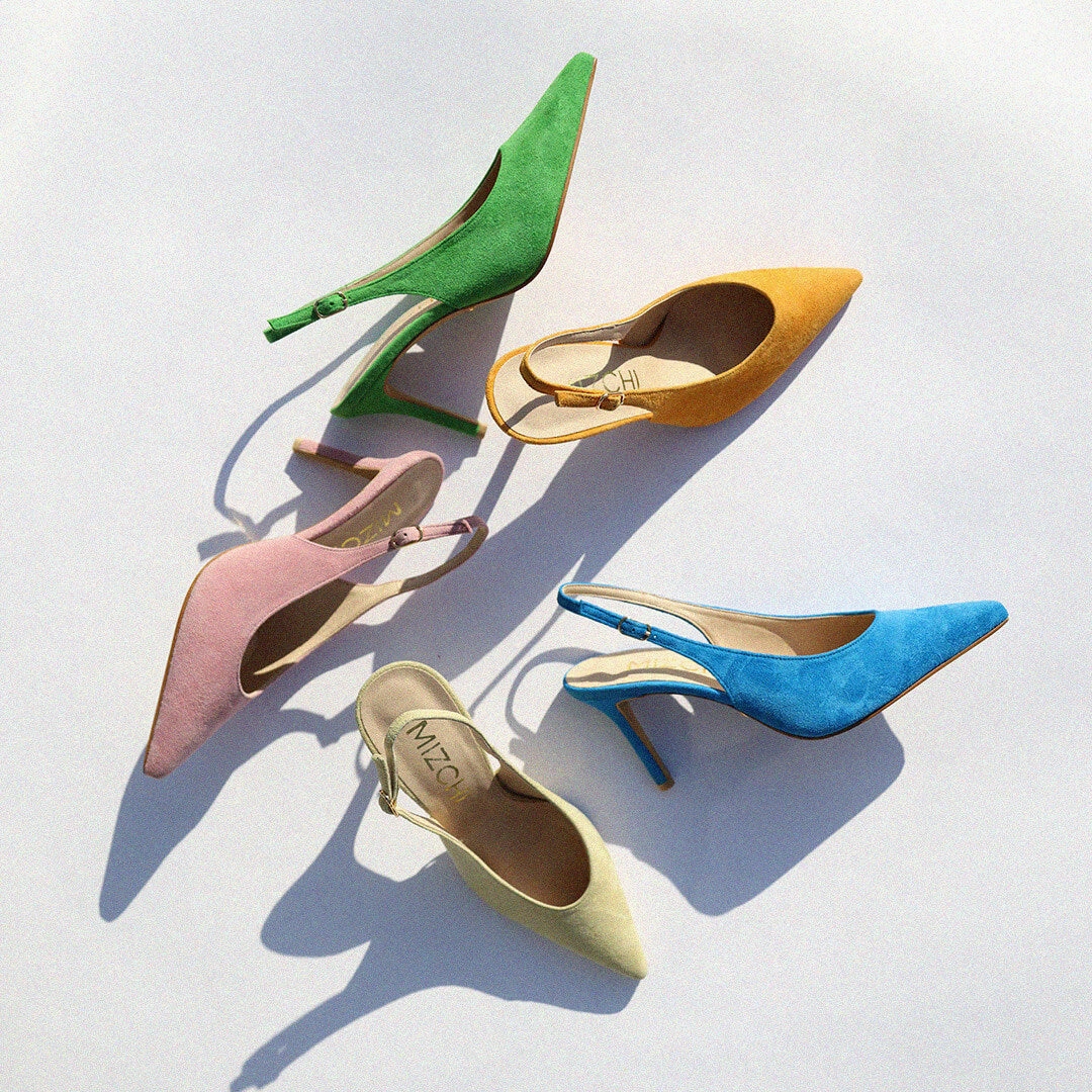 GOYA - suede slingback pumps