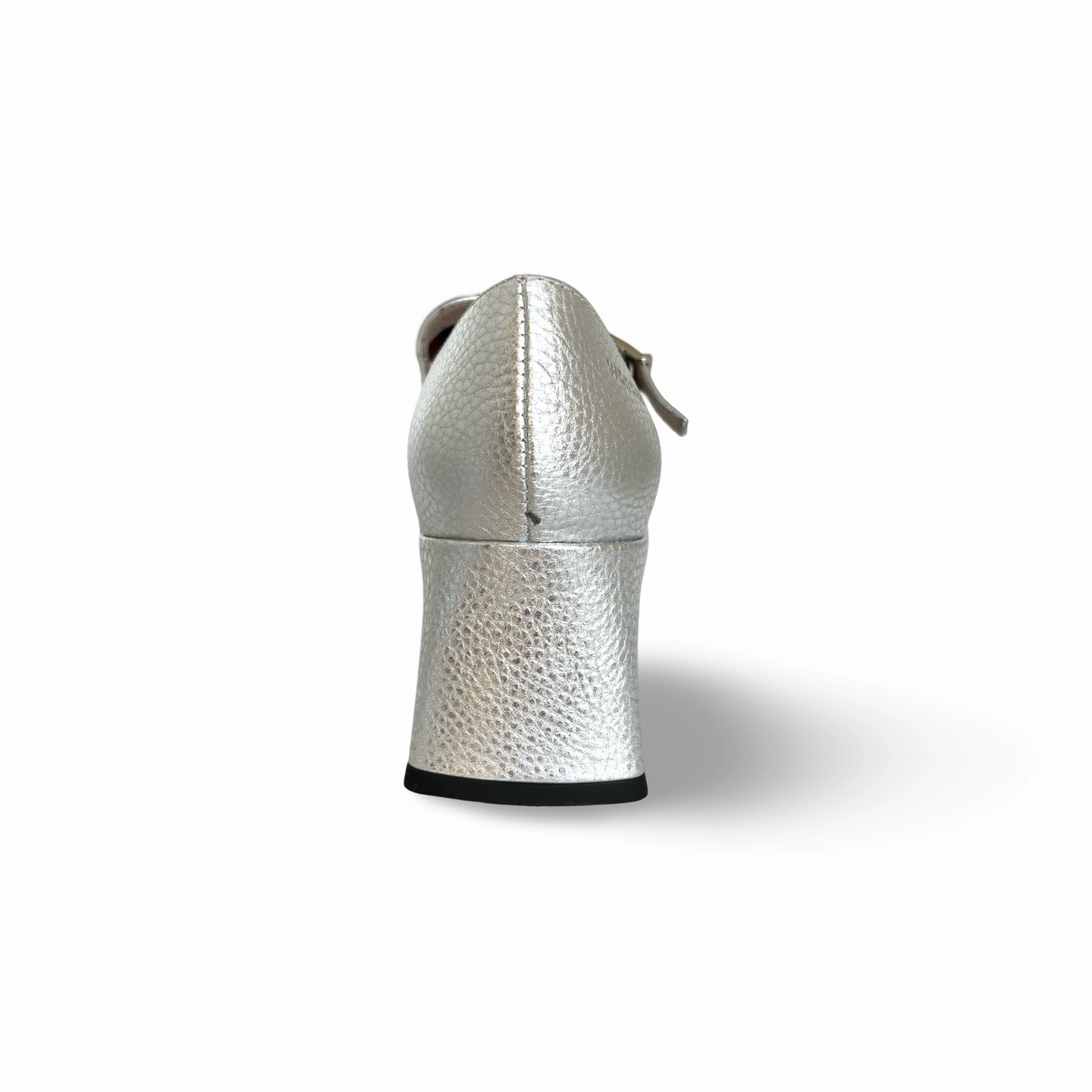 H5711 Silver Leather Maryjane Pump