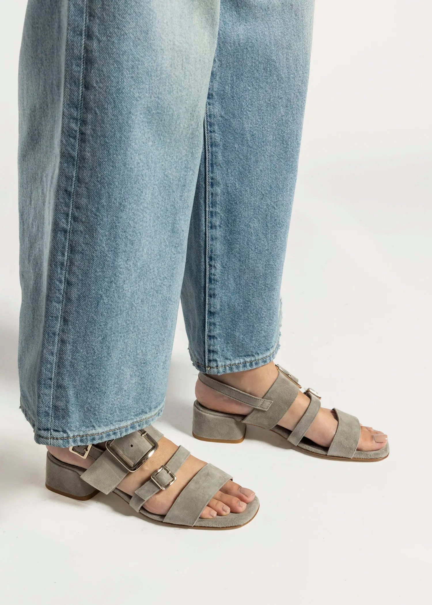 Heeled Buckle Sandal