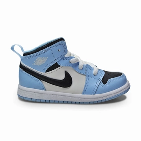 Infants Nike Jordan 1 Mid (TD) - 644507 401 - Ice Blue Black Sail White