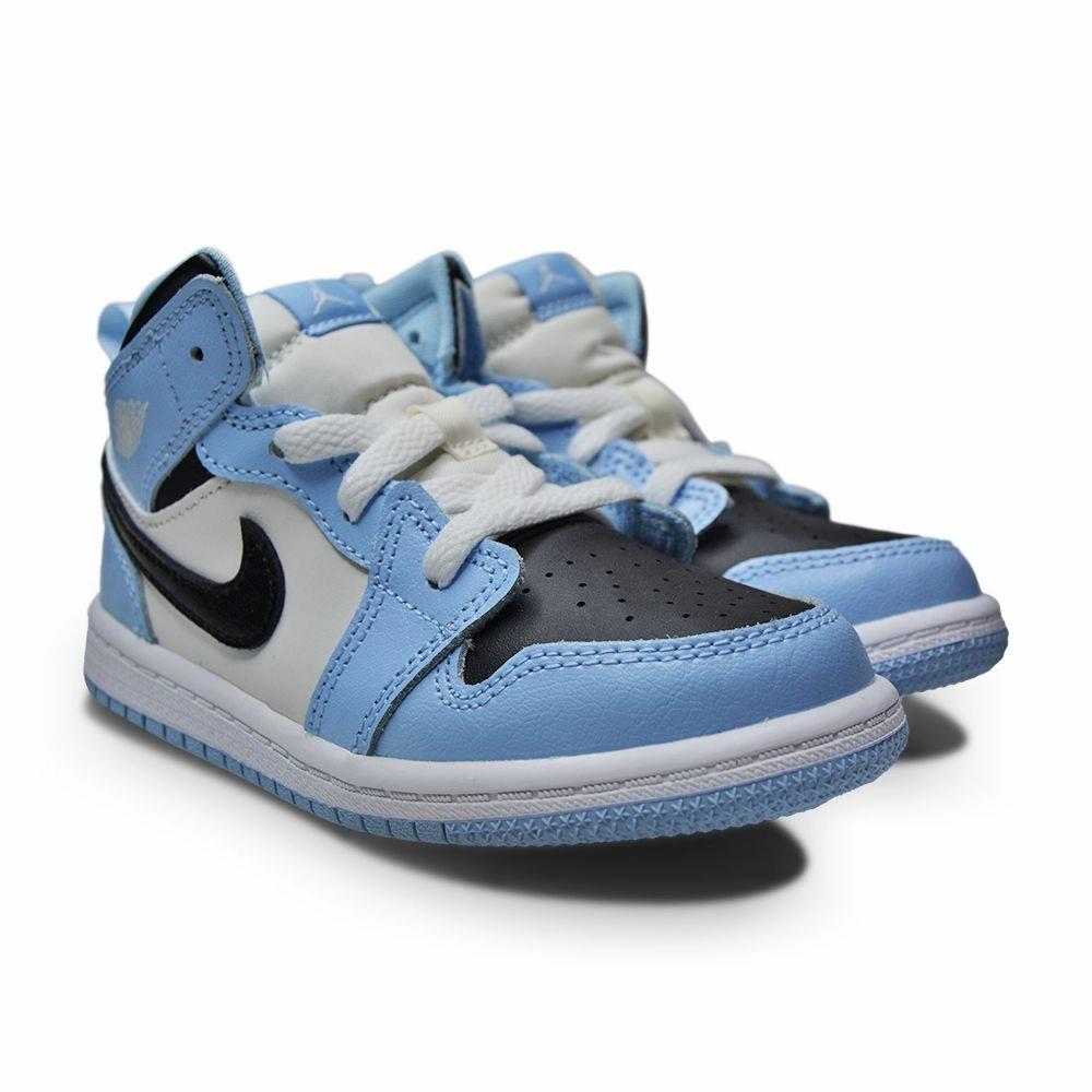Infants Nike Jordan 1 Mid (TD) - 644507 401 - Ice Blue Black Sail White