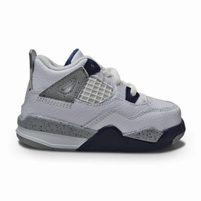 Infants Nike Jordan 4 Retro (TD) - BQ7670 140 - White Midnight Navy