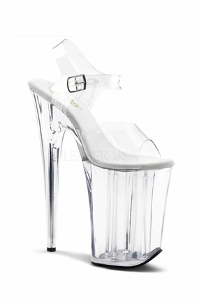INFINITY-908 Platform Sandal  | Clear Vinyl