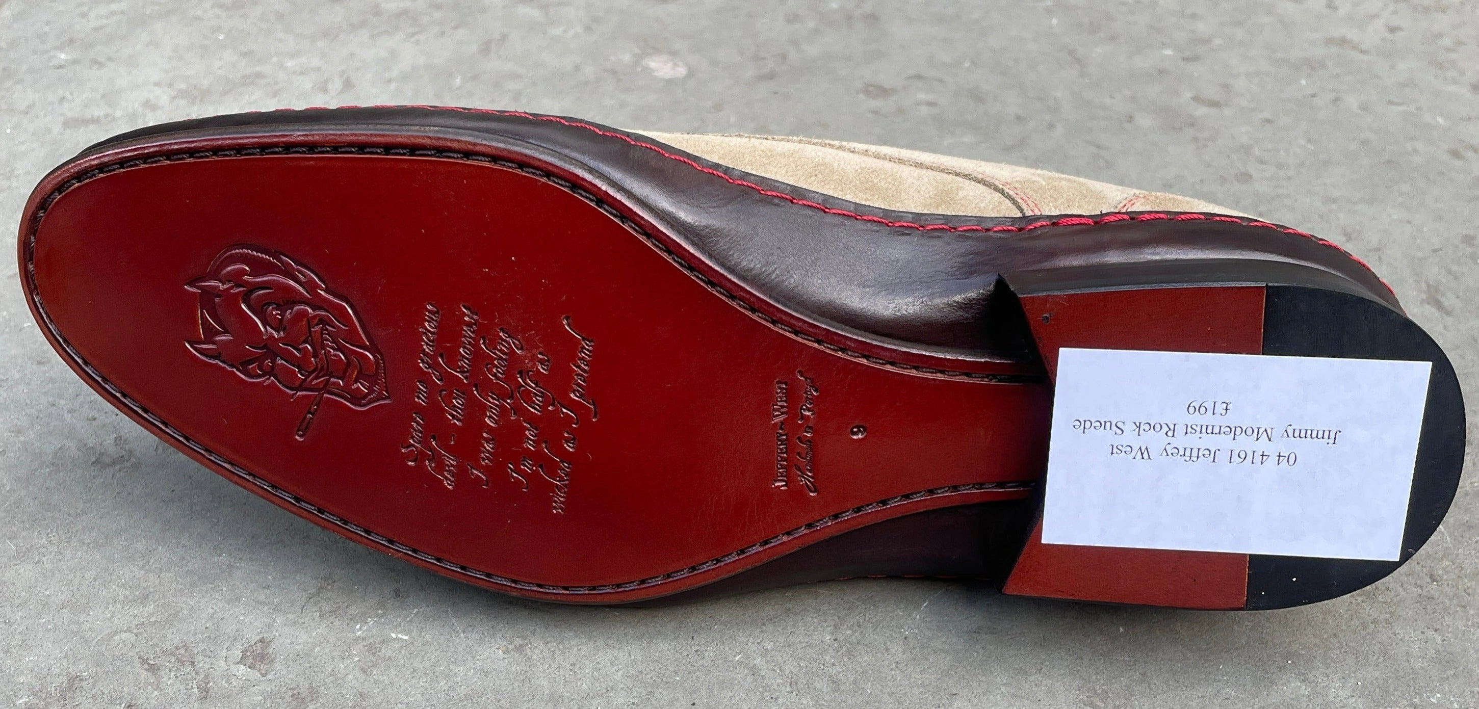 Jeffery West Jimmy Modernist Plain Rock Suede