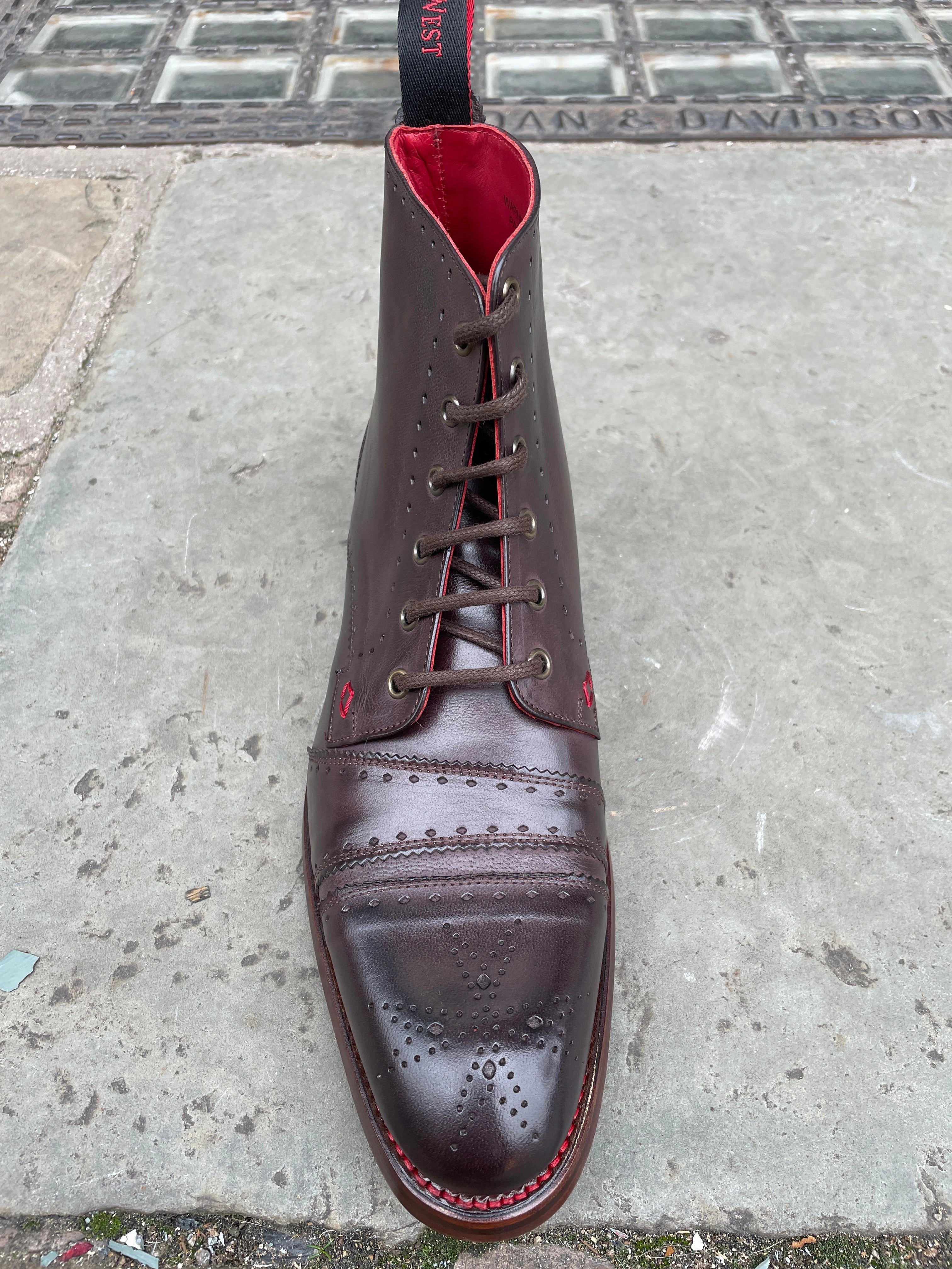 Jeffery West Warney 'Page' Rustik Dark Brown Boot