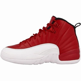 Juniors Nike Air Jordan 12 Retro BG - 153265-600 - Gym Red White Black Trainers
