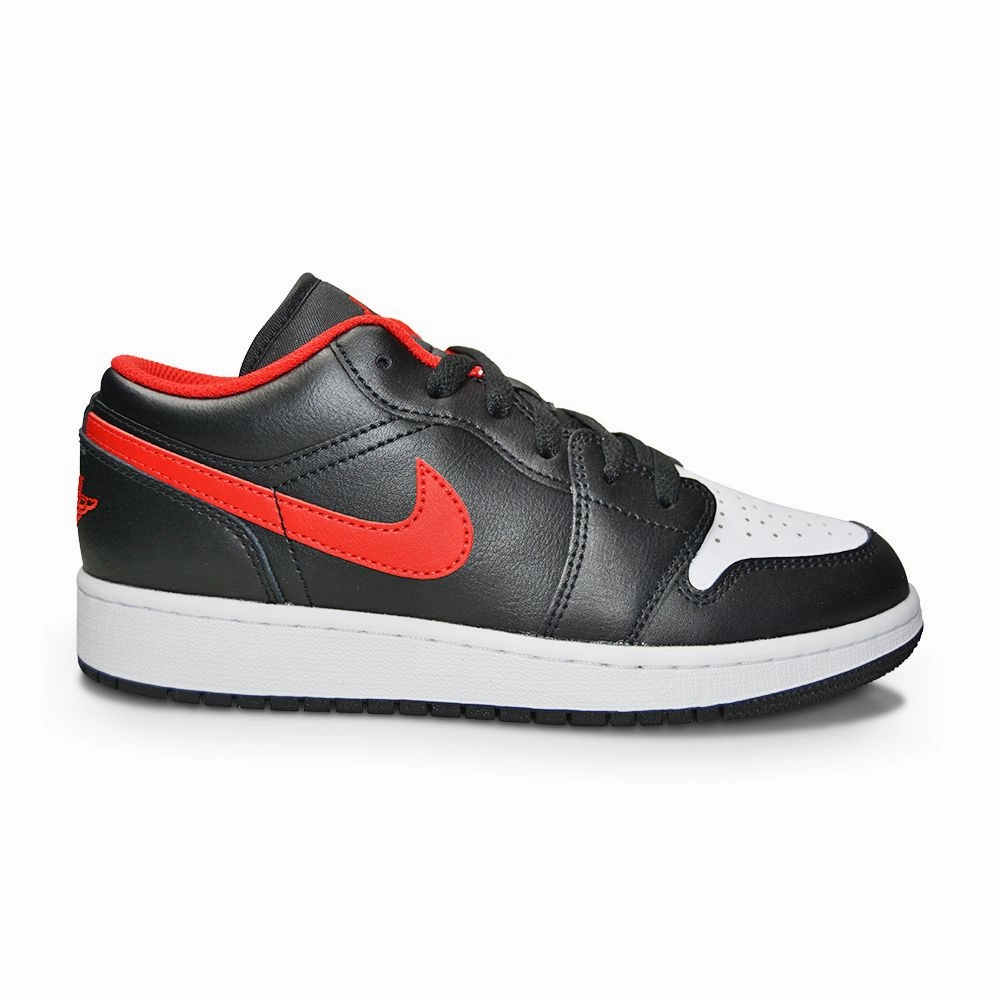 Juniors Nike Air Jordan 1 Low (GS) - 553560 063 - Black Fire Red White