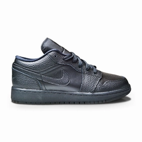 Juniors Nike Air Jordan 1 Low (GS) - 553560 091 - Triple Black