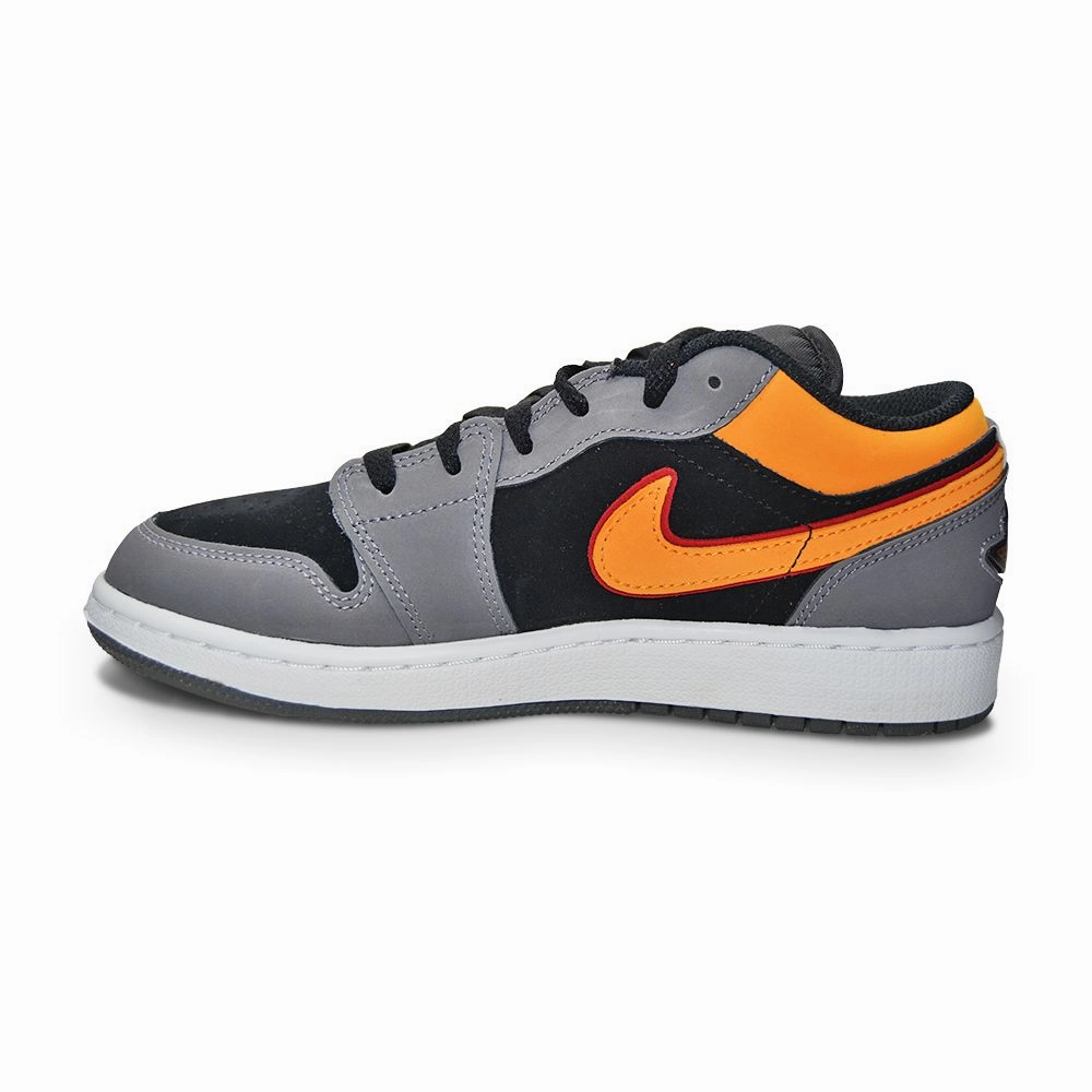 Juniors Nike Air Jordan 1 Low SE (GS) FN7671 008 Black Vivid Orange LT Graphite