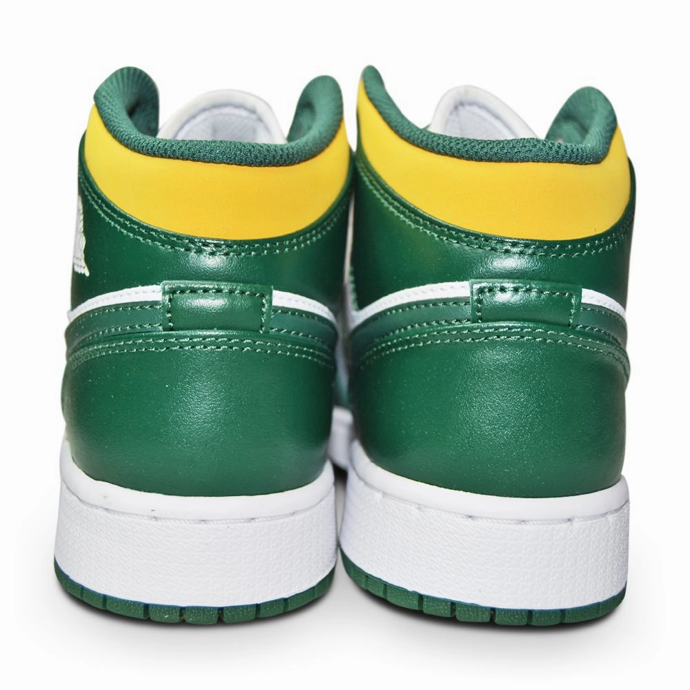 Juniors Nike Air Jordan 1 Mid - 554725 371 - Nobel Green Pollen White