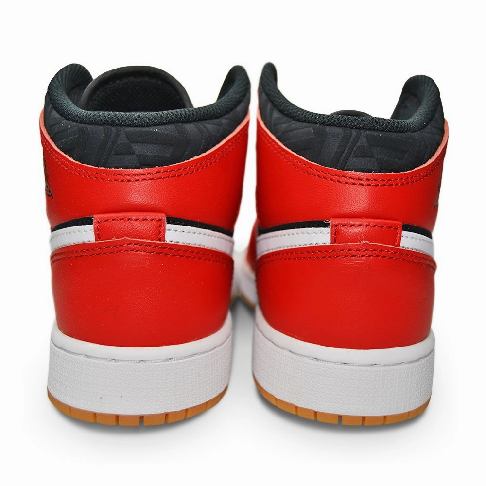 Juniors Nike Air Jordan 1 Mid SE - DQ8418 006 - Black Fire Red White Malachite