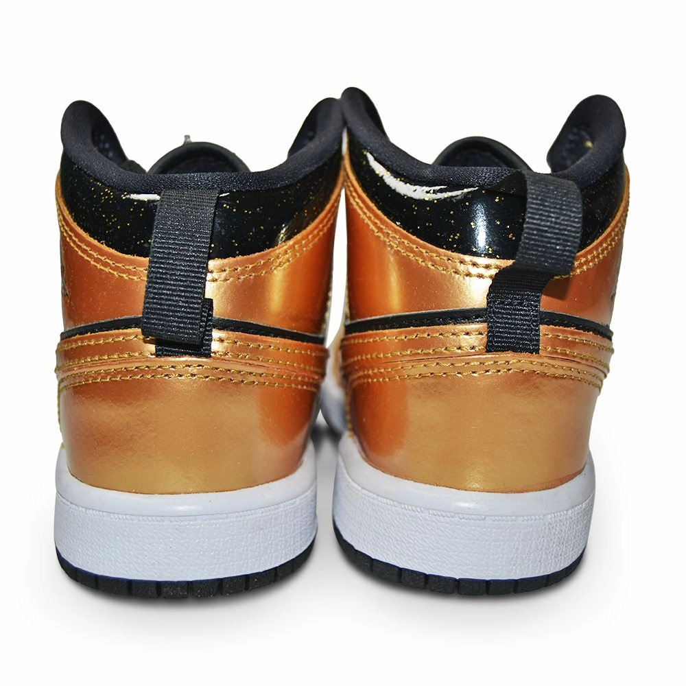 Juniors Nike Air Jordan 1 Mid SE - DR6967 071 - Black Metallic Gold White