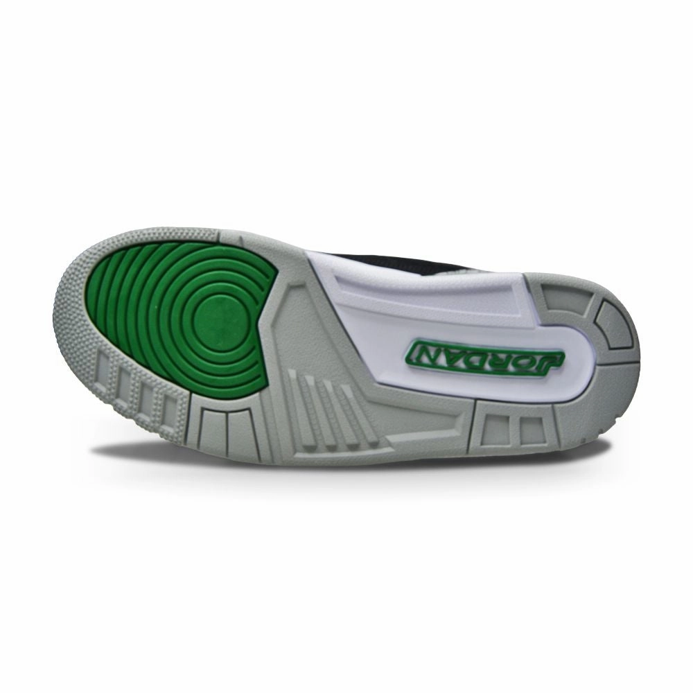 Juniors Nike Air Jordan 3 Retro (GS) - 398614 030 - Black Pine Green Silver White