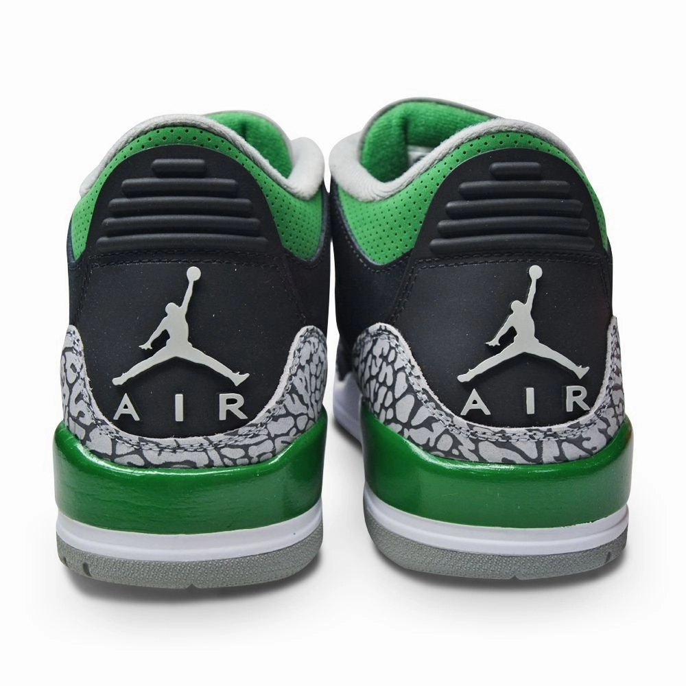 Juniors Nike Air Jordan 3 Retro (GS) - 398614 030 - Black Pine Green Silver White