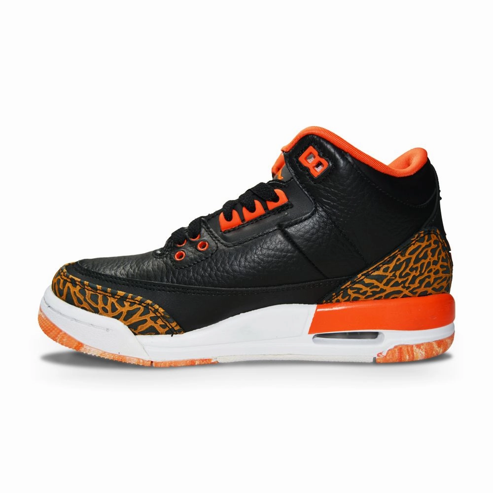 Juniors Nike Air Jordan 3 Retro (GS) - 441140 088 - Black Team Orange Kumquat