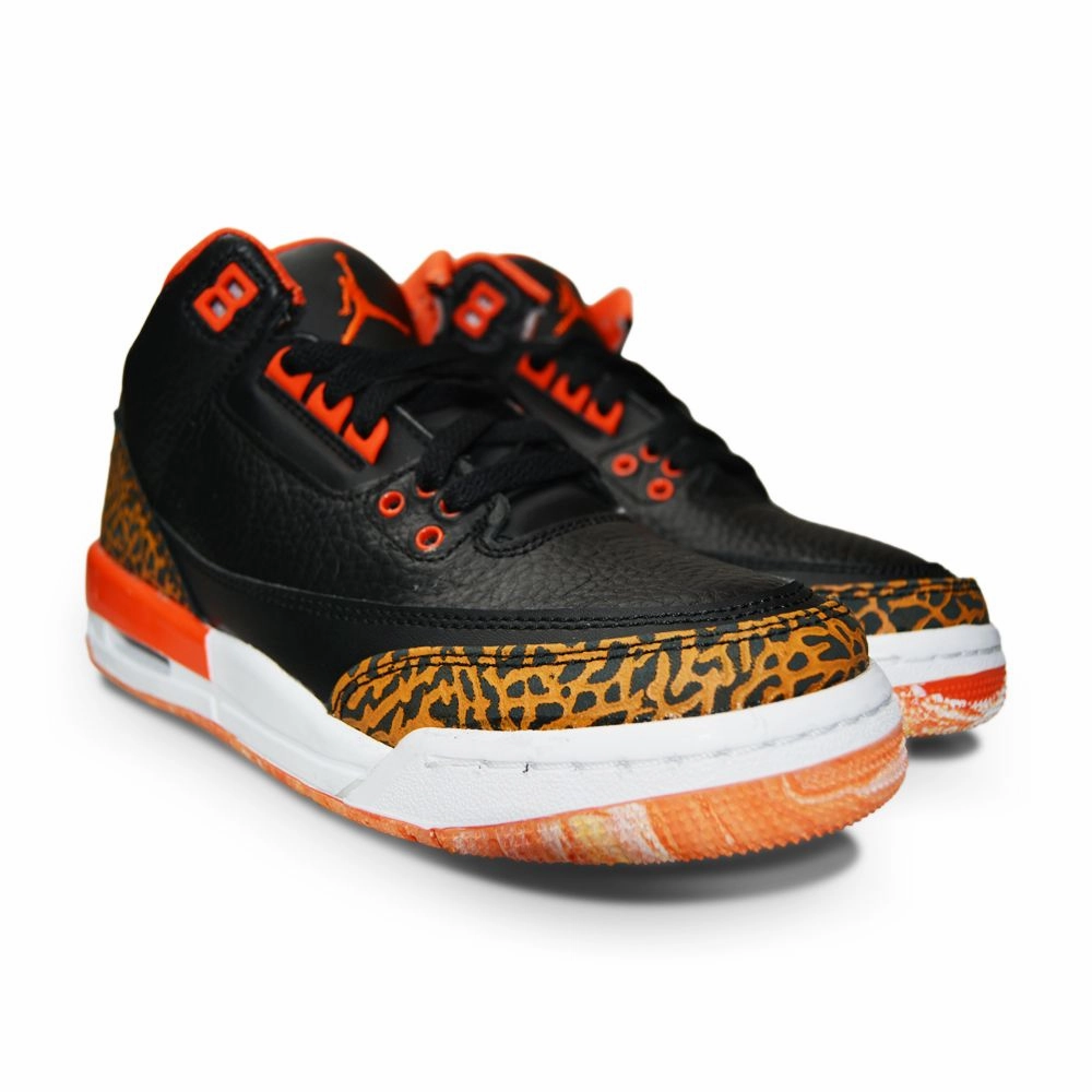 Juniors Nike Air Jordan 3 Retro (GS) - 441140 088 - Black Team Orange Kumquat