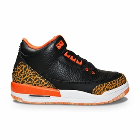 Juniors Nike Air Jordan 3 Retro (GS) - 441140 088 - Black Team Orange Kumquat