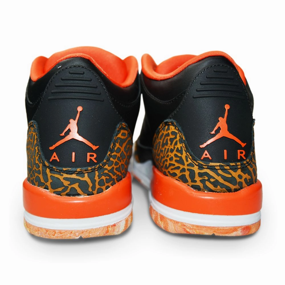 Juniors Nike Air Jordan 3 Retro (GS) - 441140 088 - Black Team Orange Kumquat