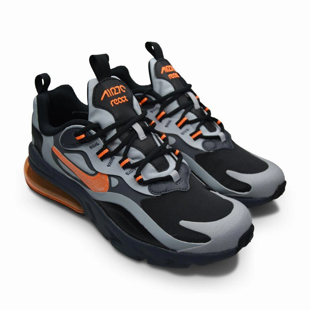 Juniors Nike Air Max 270 React Winter (GS) - BQ4760 001 - Black Total Orange Wolf Grey