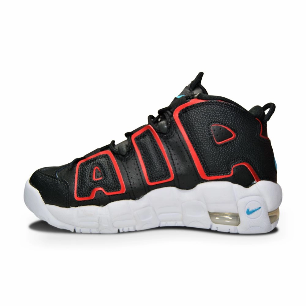 Juniors Nike Air More Uptempo GS - DJ4610 001 - Black LT Blue Fury Fusion Red