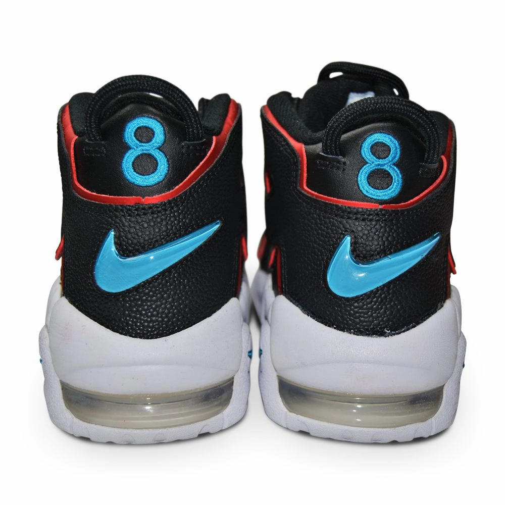 Juniors Nike Air More Uptempo GS - DJ4610 001 - Black LT Blue Fury Fusion Red