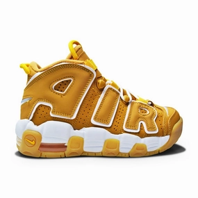 Juniors Nike Air More Uptempo GS - DQ4713 700 - Wheat White Pollen