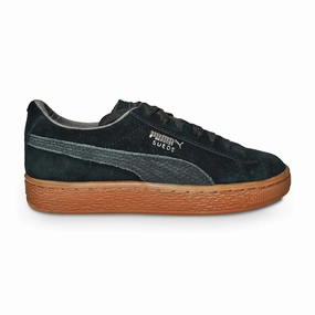 Juniors Puma Suede Citi Series Junior Youth Trainer - 364745 01 - Black Silver