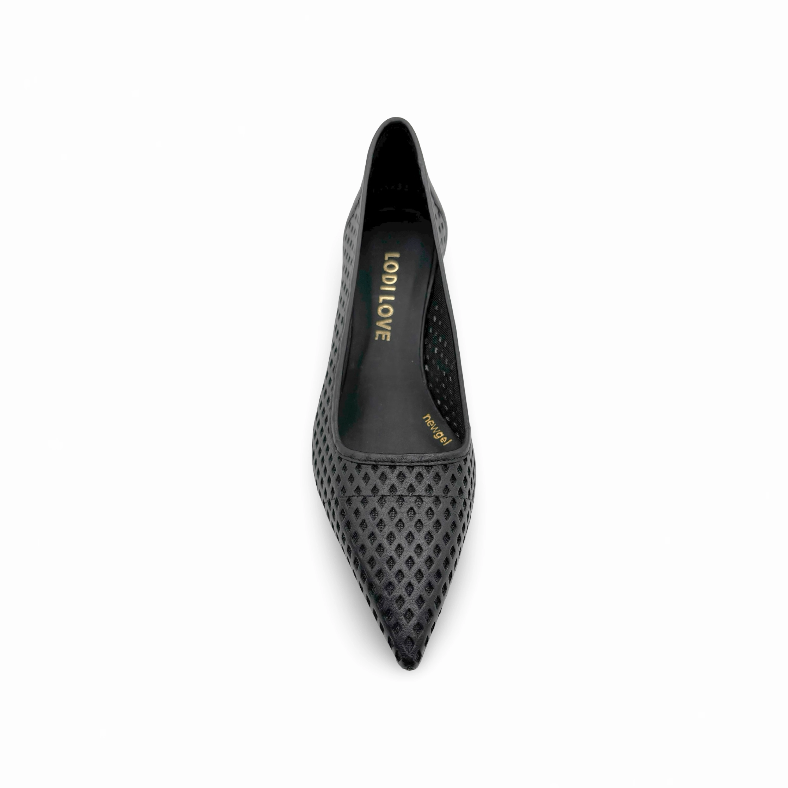KAL5297 Black Perforated Leather Pump