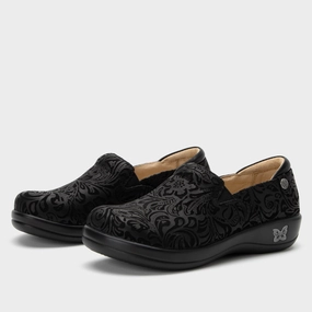 Keli Black Embossed Paisley Shoe