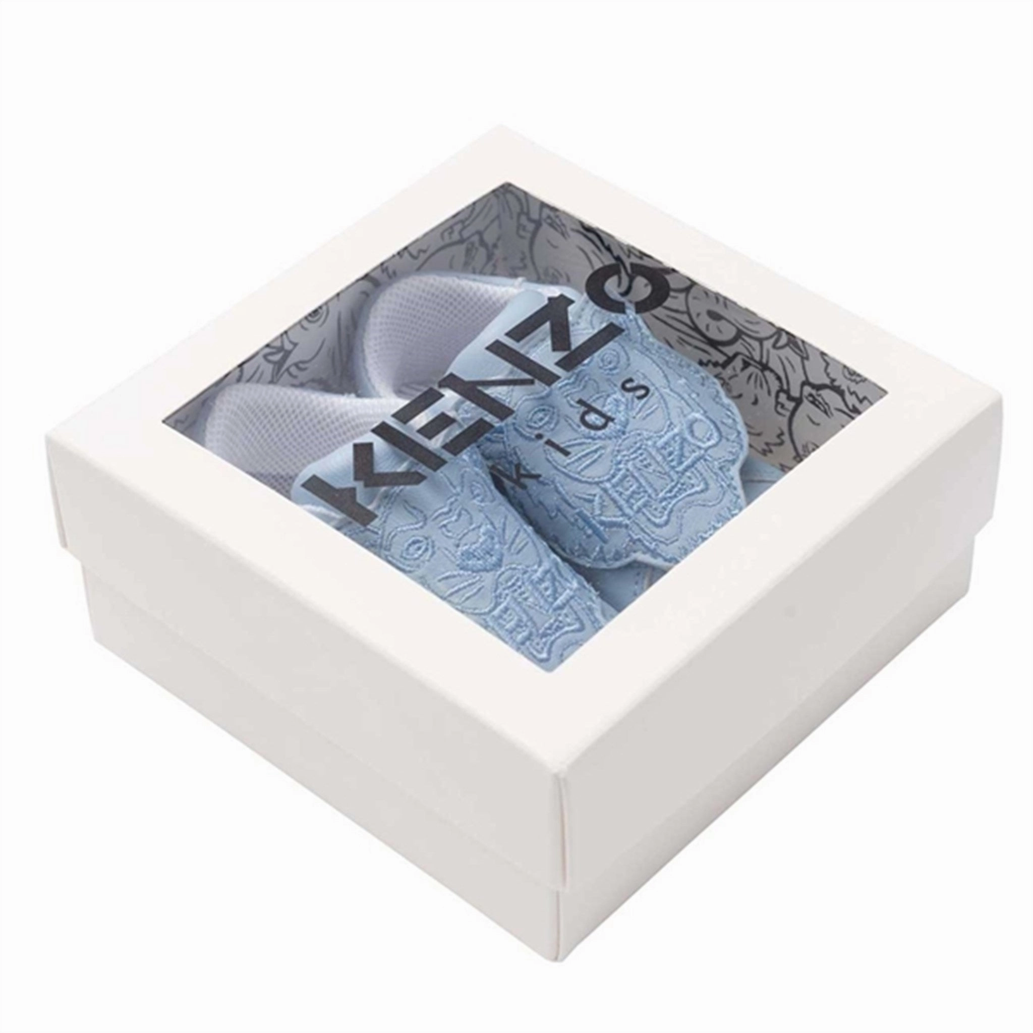 Kenzo Tiger Slippers Pale Blue
