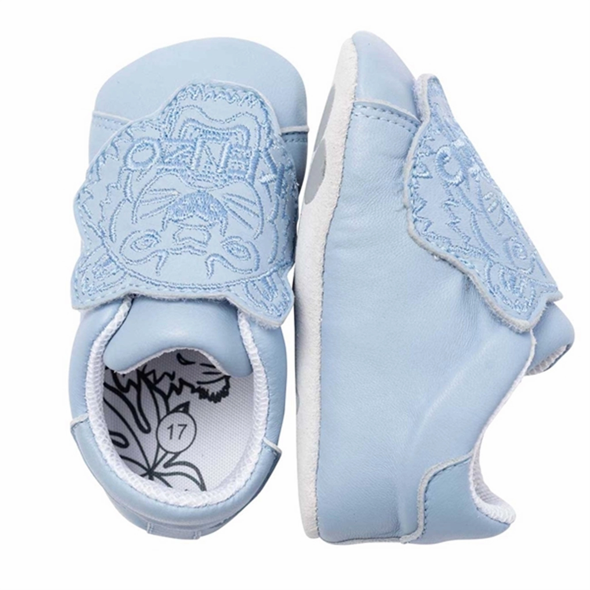 Kenzo Tiger Slippers Pale Blue