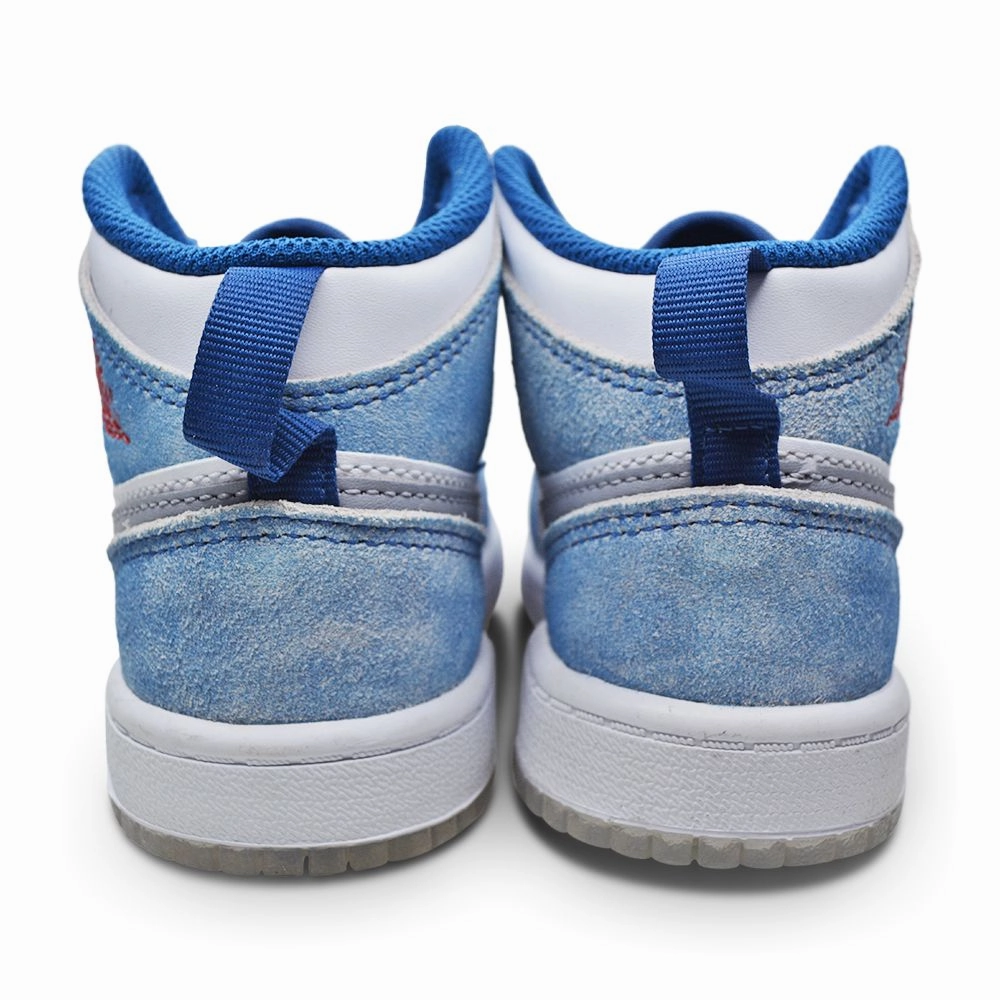 Kids Nike Air Jordan 1 Mid SE (PS) - DR6237 401 - French Blue Fire Red White