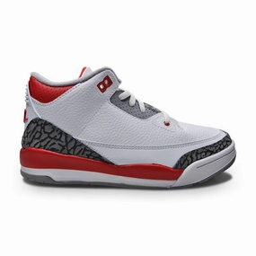 Kids Nike Air Jordan 3 Retro (PS) - DM0966 160 - White Fire Red Black