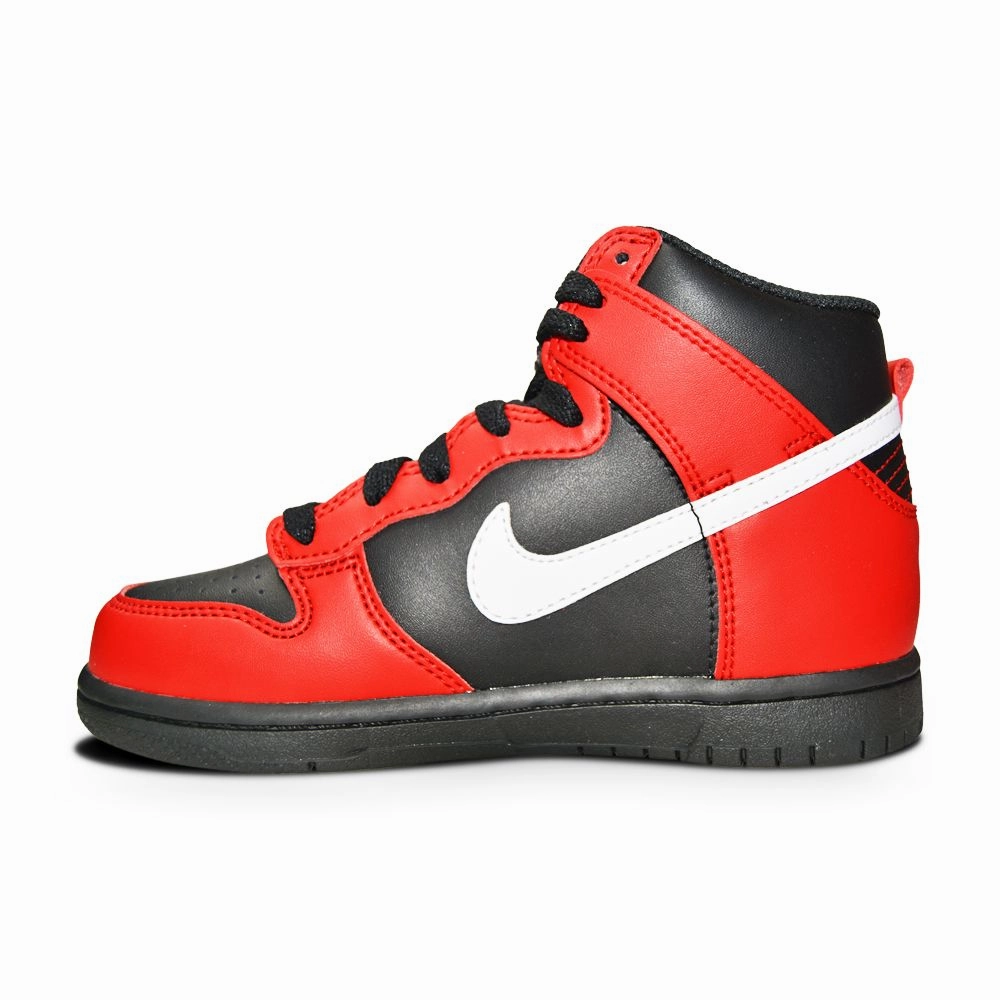 Kids Nike Dunk High (PS)  - DD2314 003 - Black White University Red