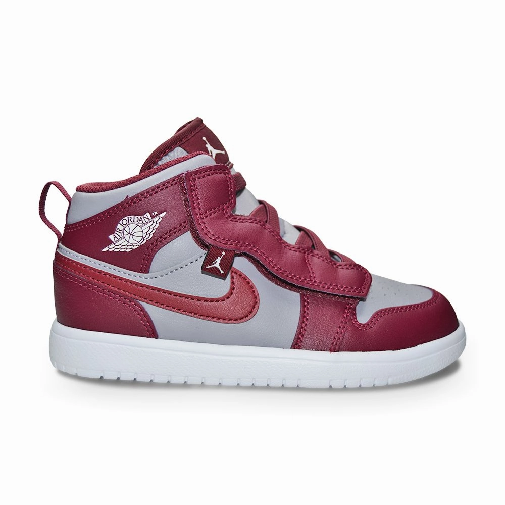 Kids Nike Jordan 1 Mid Alt (PS) - DQ8427 615 - Cherrywood Red White