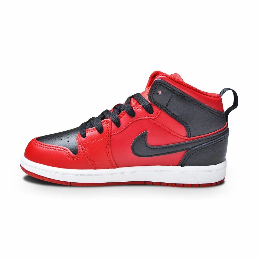 Kids Nike Jordan 1 Mid (PS) - 640734 660 - Gym Red Black White
