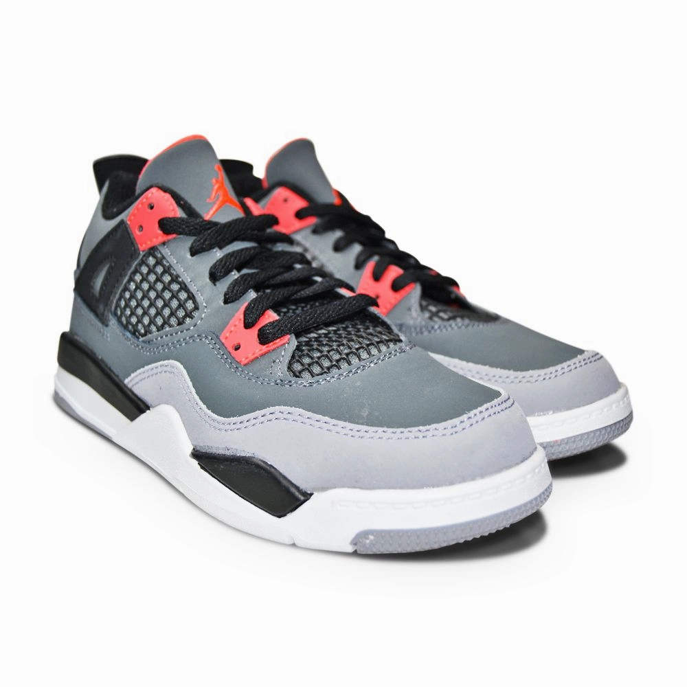 Kids Nike Jordan 4 Retro (PS) - BQ7669 061 - Dark Grey Infrared 23 Black